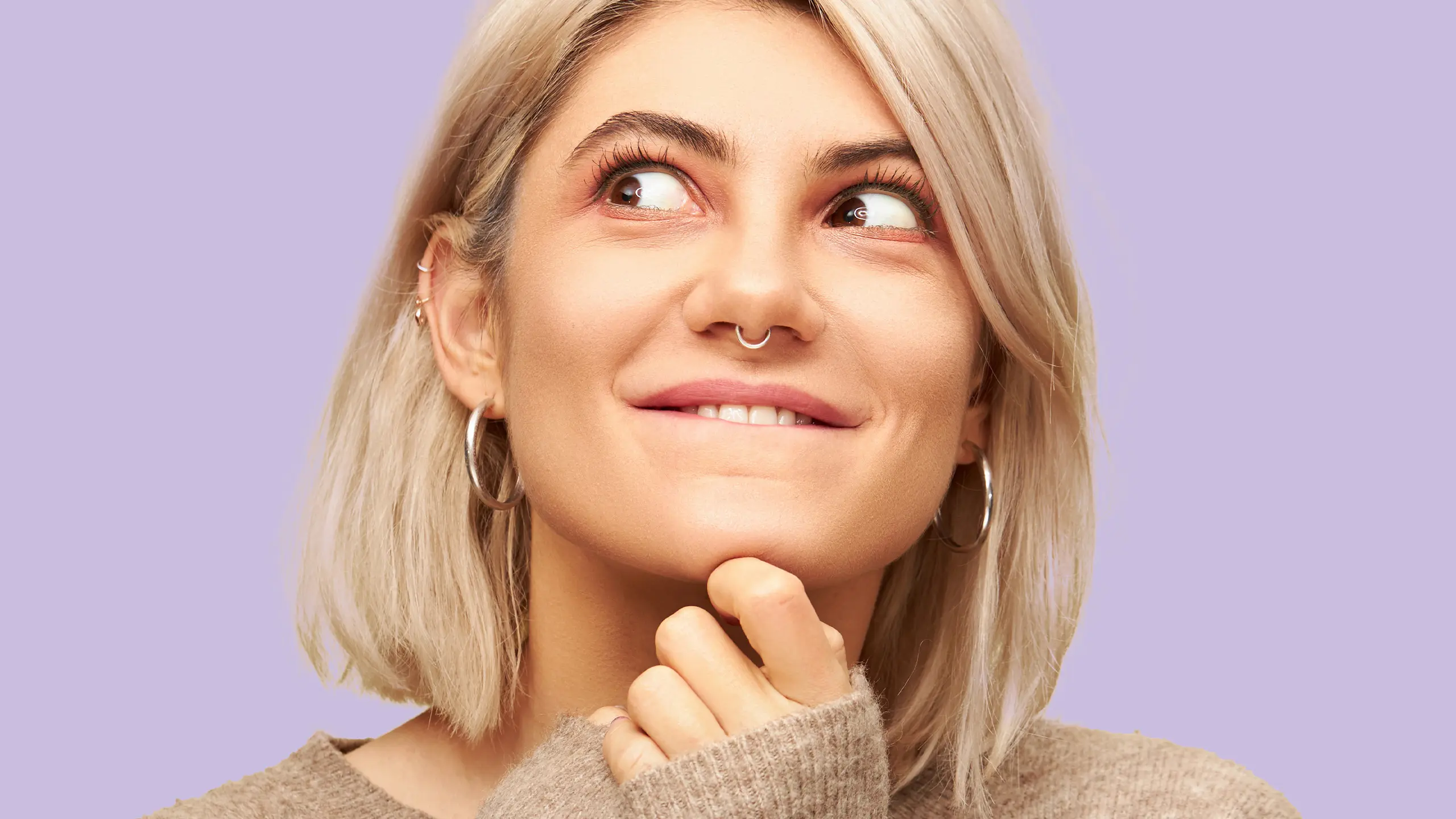 blankweiss - Patienten mit erstaunten Gesicht