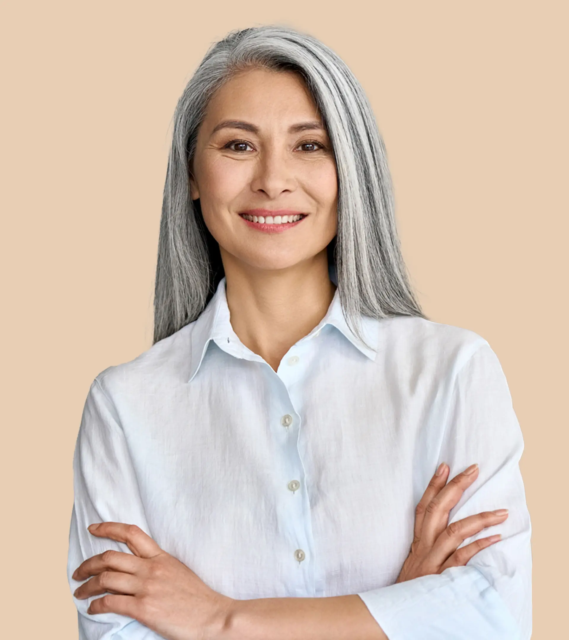 blankweiss - selbstbewusst Dame am lächeln